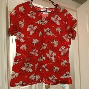Dalmation scrub top